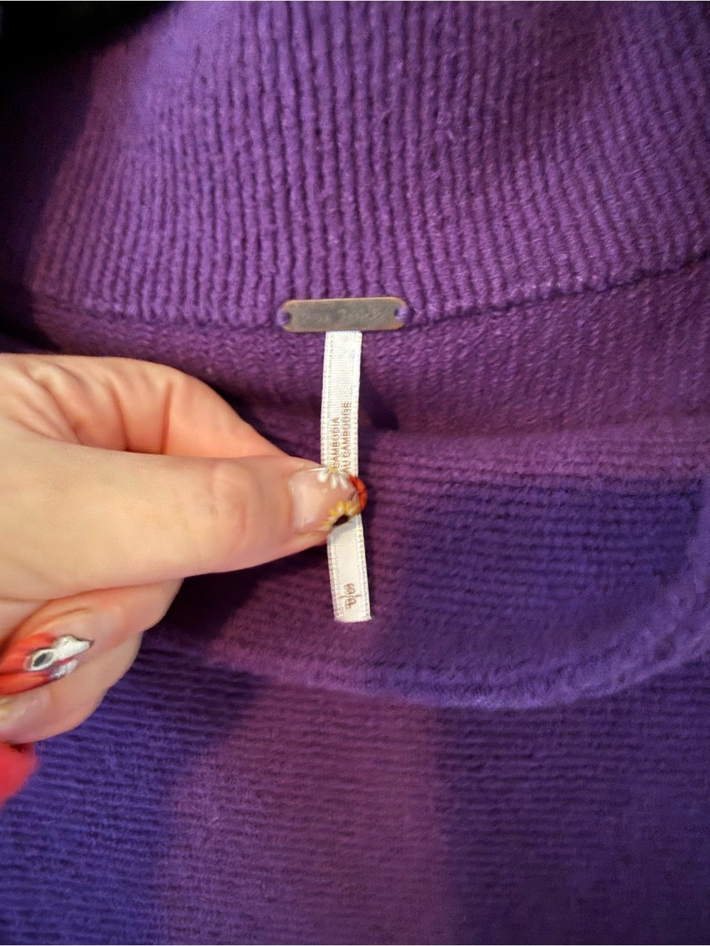 108. Free People Ottoman Slouchy Tunic | Deep Purple - Picture 3 of 6